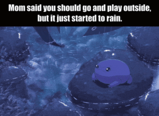 Froggo Fun R #98 - Contemplate the Raindrops