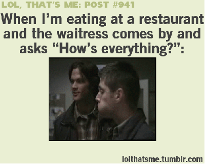 When eating at a resturant