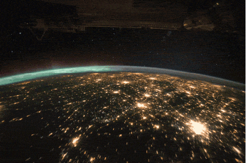 A view of earth from the iss