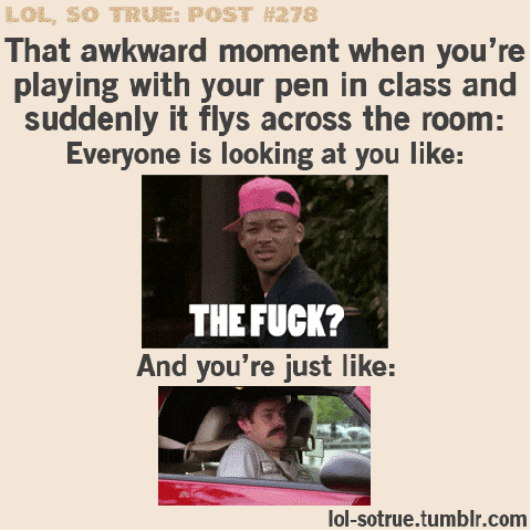 That awkward moment when the whole class looks at you