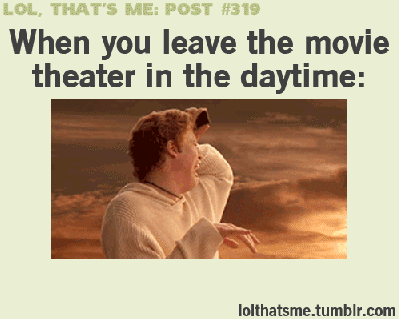 Leaving the theatre in daytime