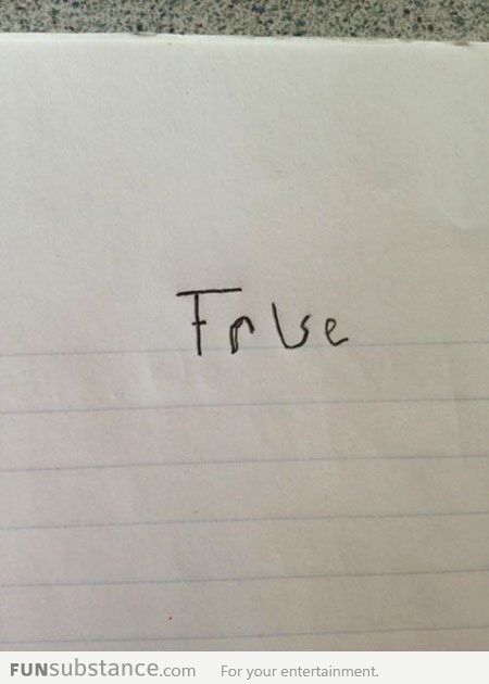 How I Answer Every True or False Quiz...