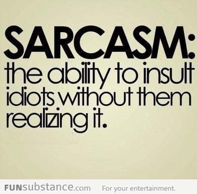 The power of sarcasm