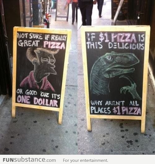 $1 Pizza ad