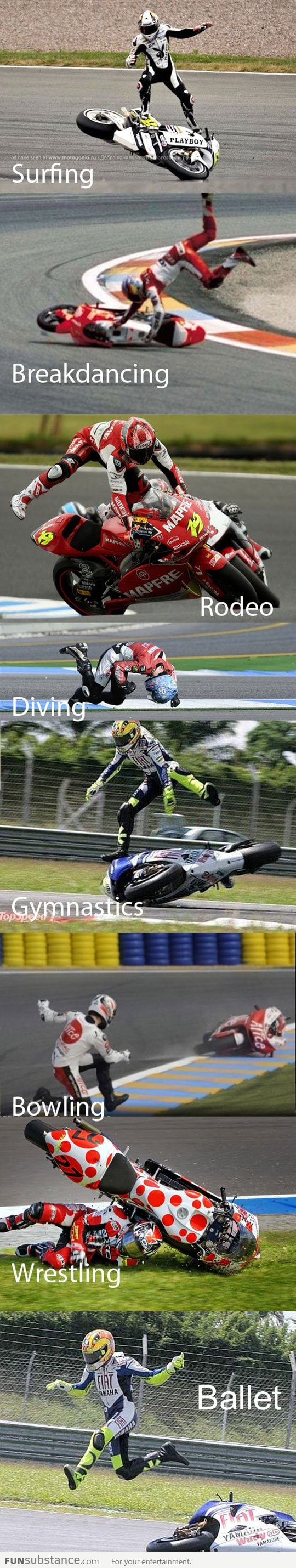 Sports that can be combined with motorcycle racing