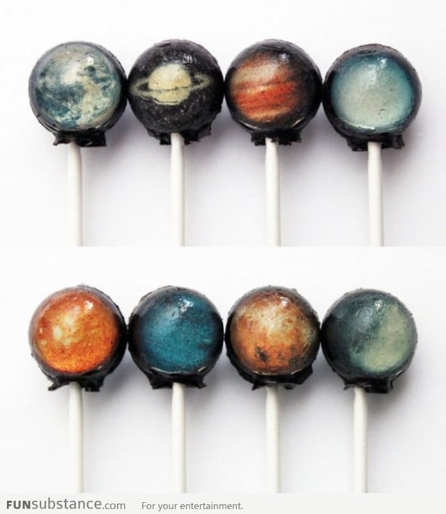 Solar System Planets Lollipops