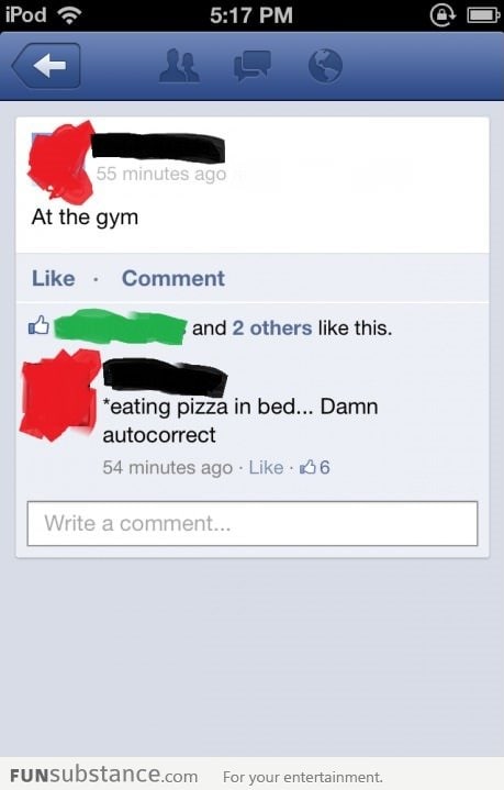 At the gym... Damn You Autocorrect!