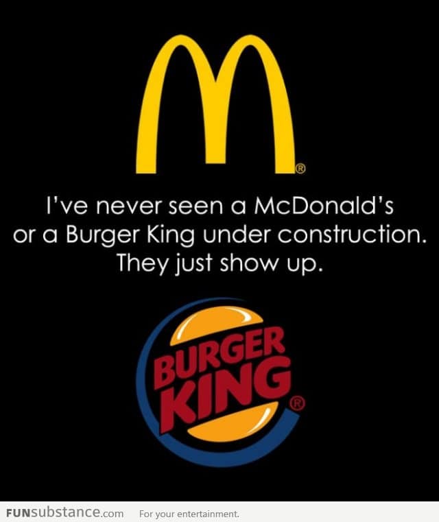 Wild McDonald's and Burger King shows up