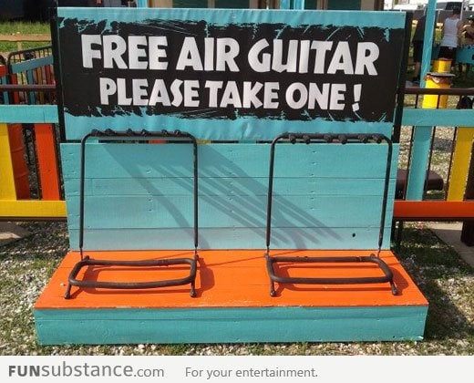 Take one free air guitar