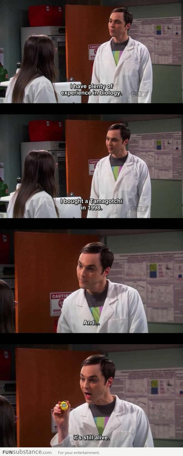 Sheldon has plenty of experience in biology
