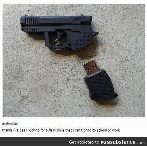Gun flash drive