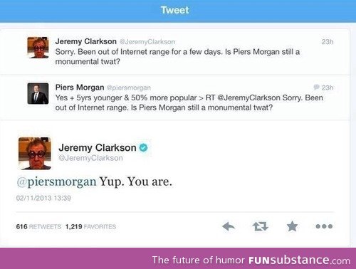 Jeremy clarkson wins the internet again