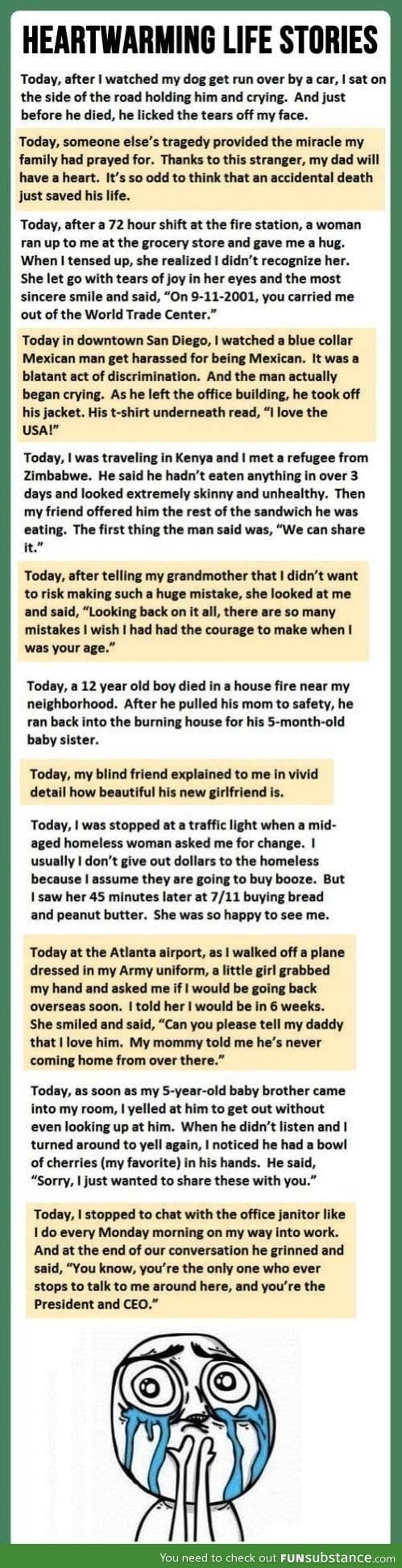 Beautiful , heartwarming stories