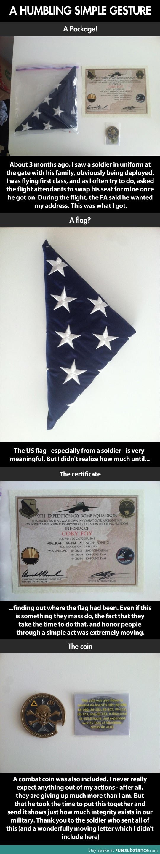 Amazing gift from a soldier