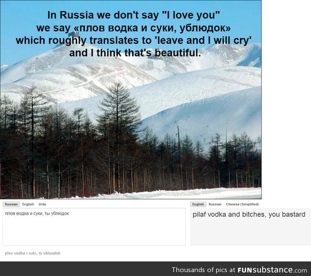 I love you in Russian
