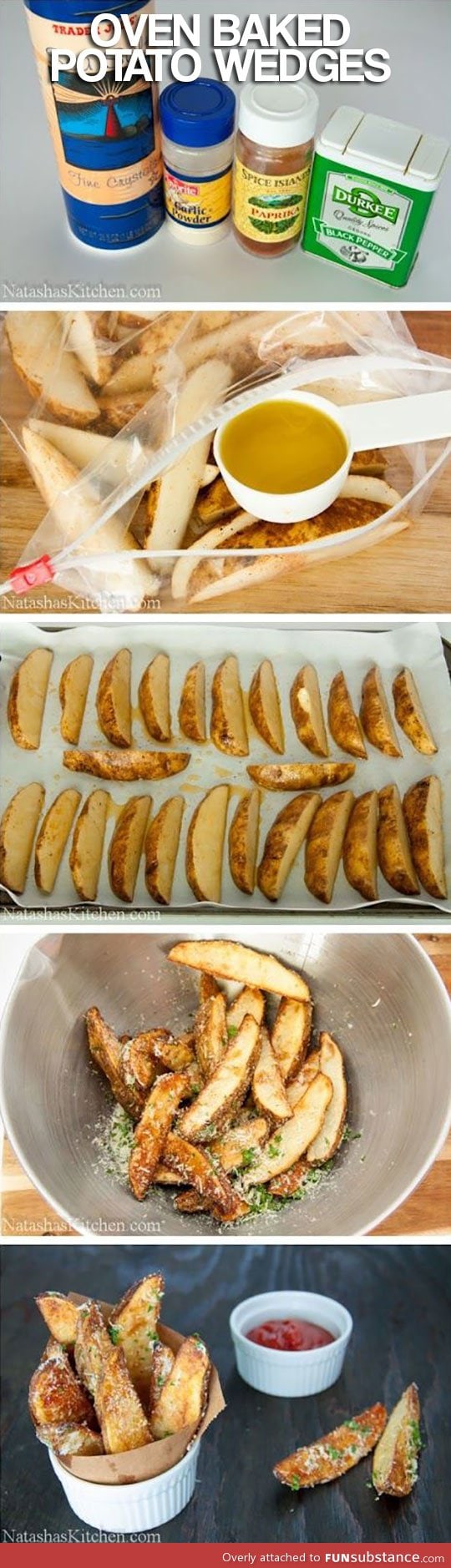 Delicious oven baked potato wedges to die for
