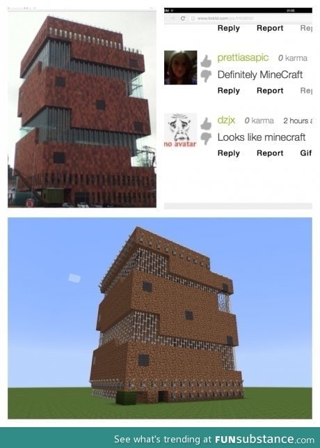 Minecraft building in real life