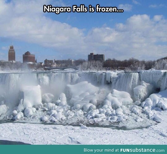Frozen Niagara falls
