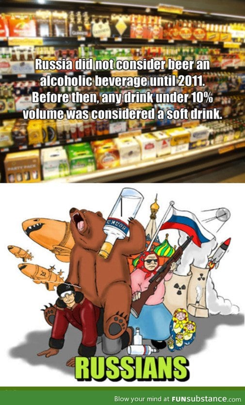 Russians and beer