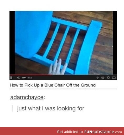 It doesn't work with a red chair.