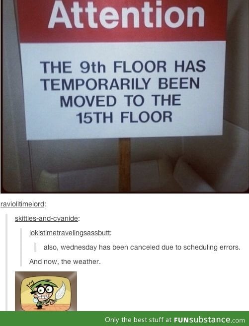 The 9th floor is moving to the 15th floor