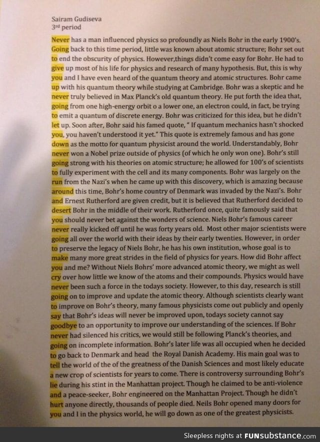 Student Rick-rolls his teacher in a physics paper.