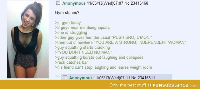 Anon goes to a gym