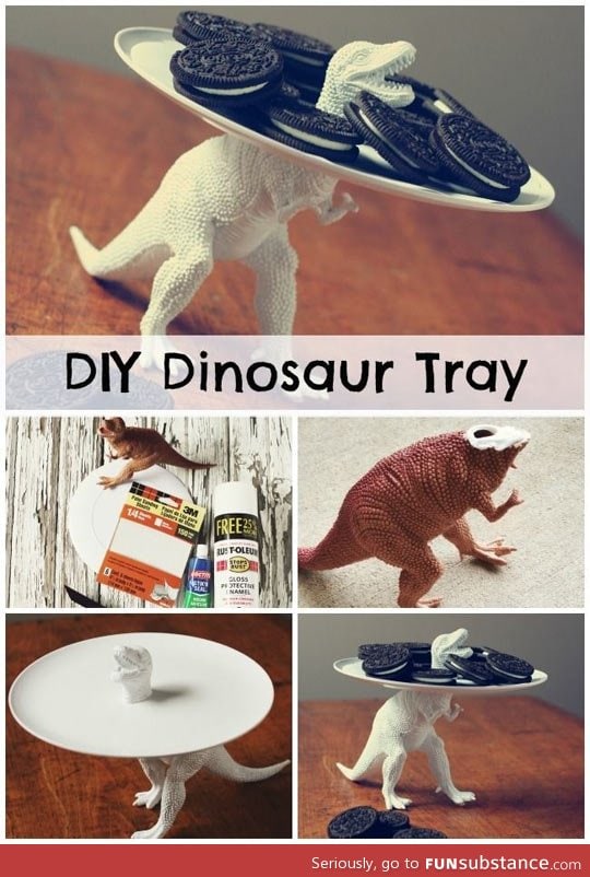 DIY dinosaur tray