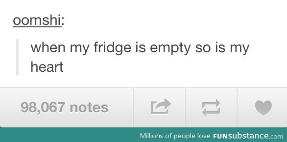 My fridge loves me