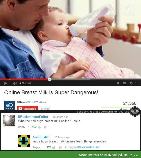 Online breast milk
