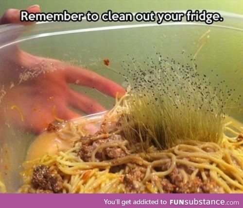 Remember to clean out your fridge