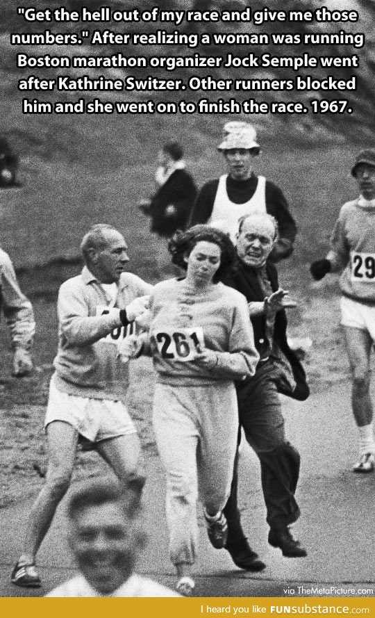 The First Woman In The Boston Marathon...