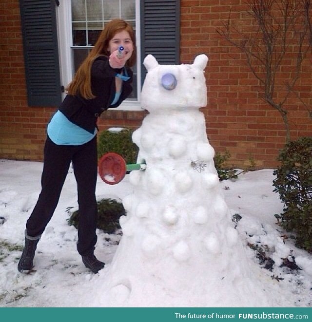 Snow Dalek. This is what we do with snow days in England