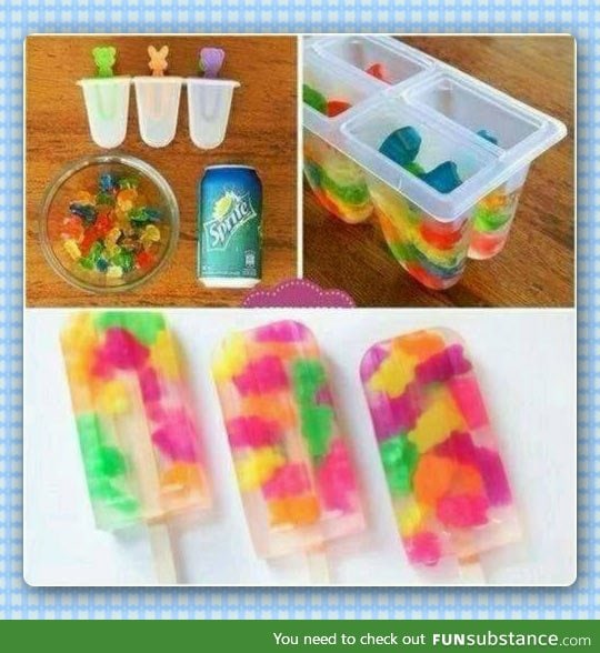How to make gummy bear popsicles