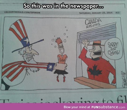 Bieber comic in the newspaper
