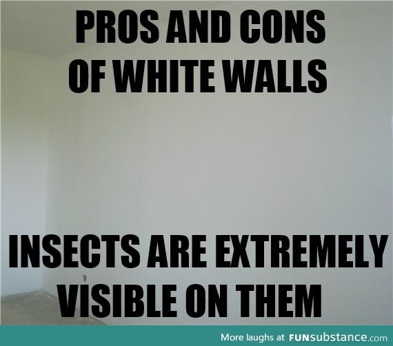 Pros & cons of white walls