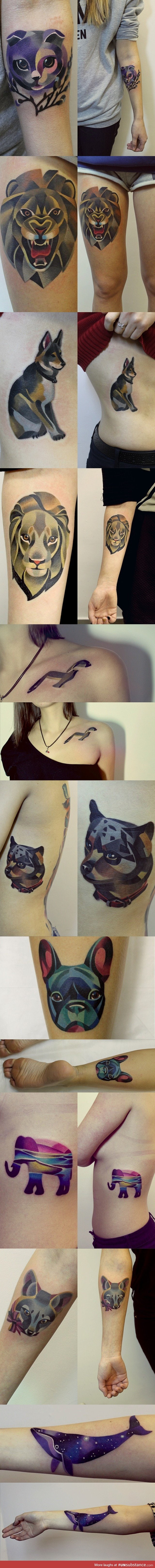 Animal Tattoos by Sasha Unis*x