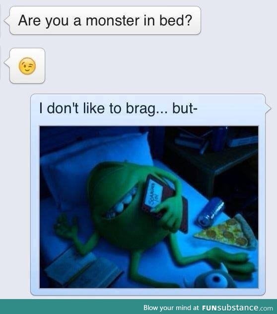 Monster in bed