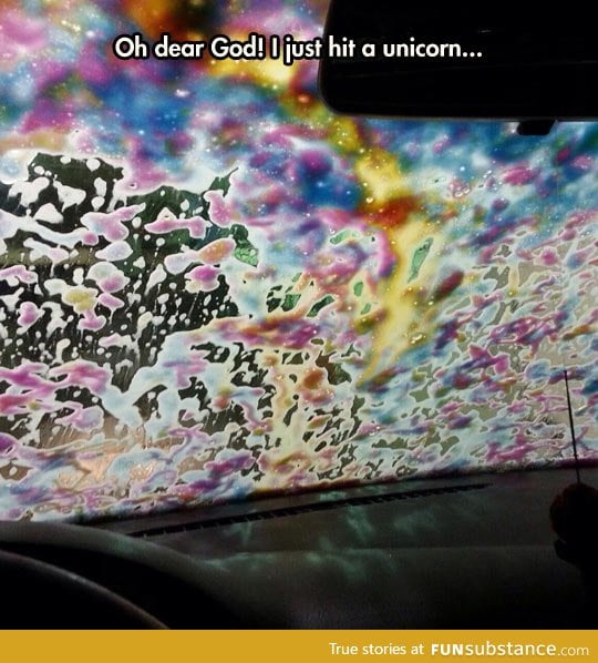 Must have hit a unicorn or a Nyan cat