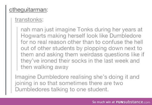 Tonks and Dumbledore