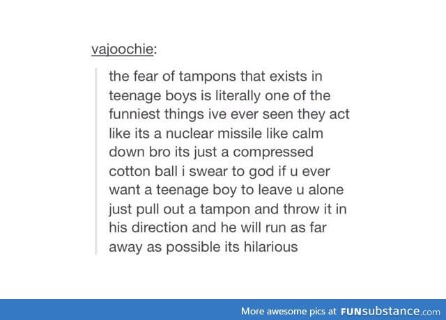 Fear of tampons