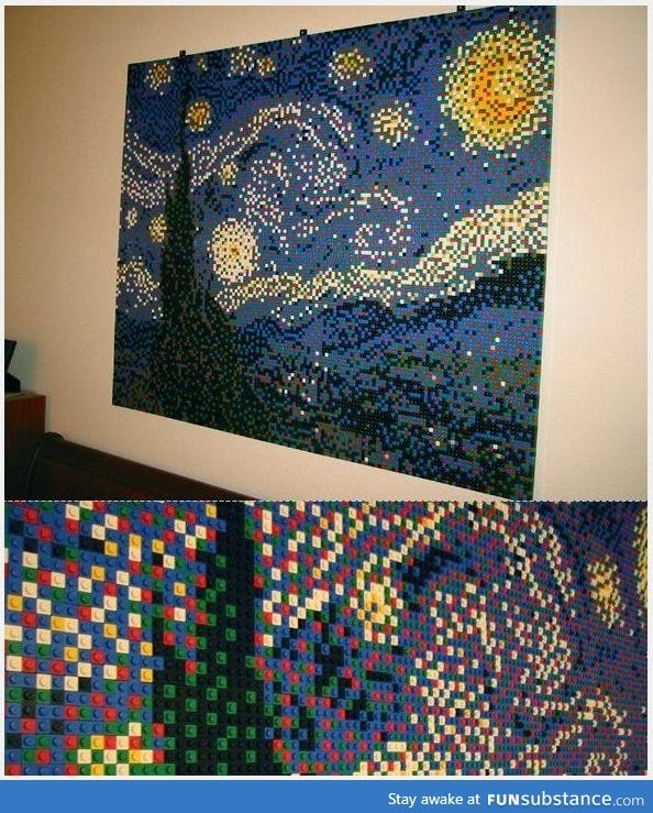 Starry Night - in Lego!