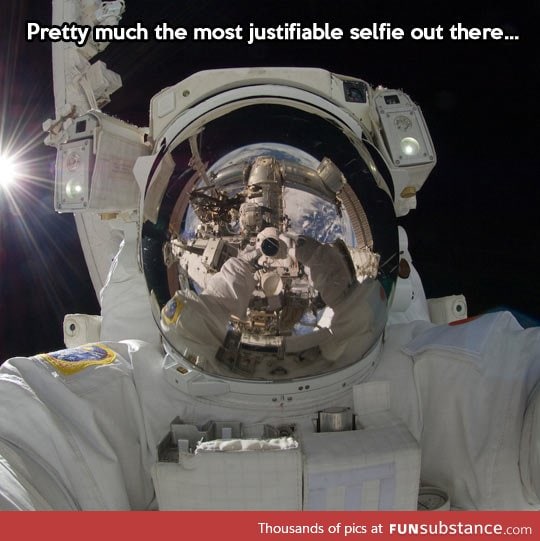 Zero gravity selfie