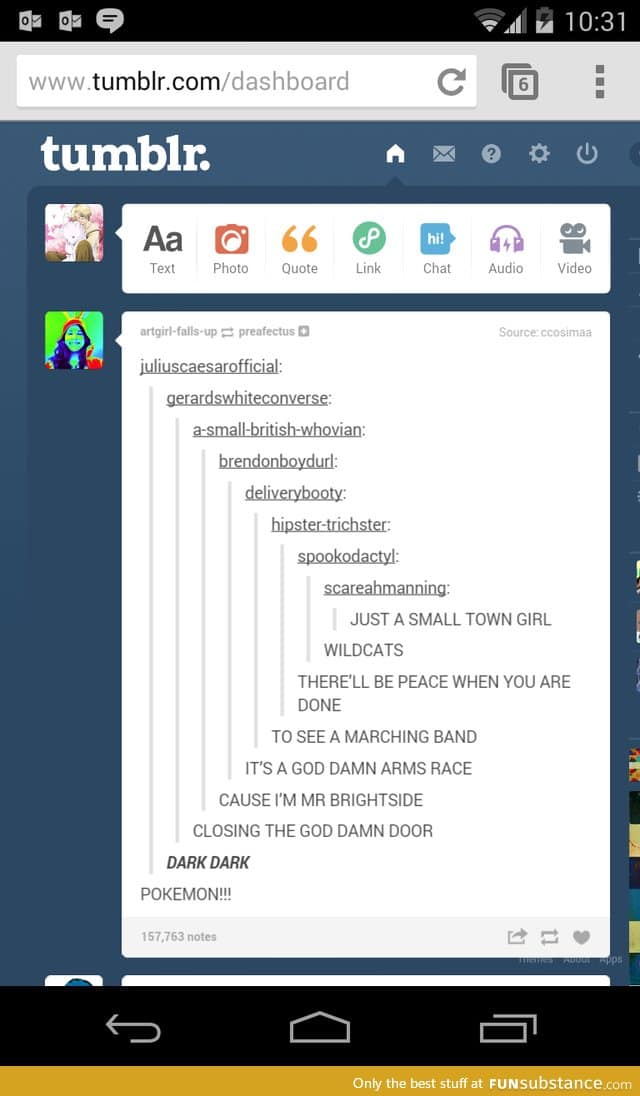 Tumblr summed up in one post
