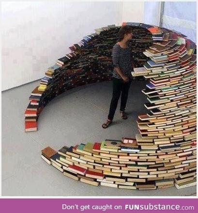 Igloo made of books!