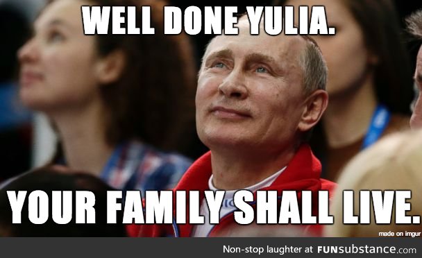 How I read Putin's face during her performance