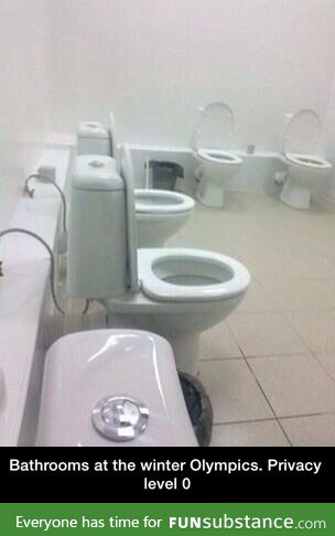 Bathrooms at the winter Olympics