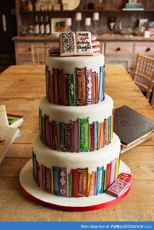 If you love books, then this is your cake