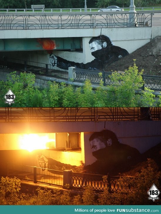 Some really awesome street art (day/night)