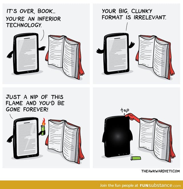 E-reader vs book
